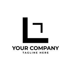 Square line logo with simple modern style