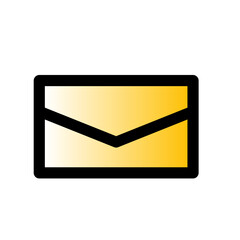 Gold Email Vector Icon
