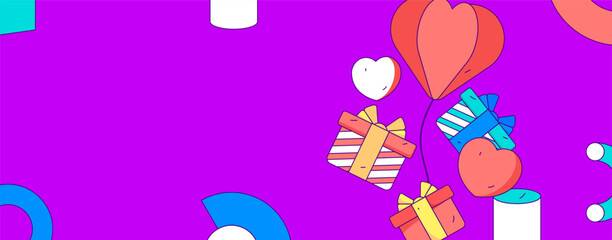 Happy Valentine's Day flat character vector concept business hand drawn illustration