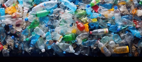 Texture background of plastic waste pollution