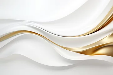 Rolgordijnen 白と金のエレガントな抽象的背景 © Nagi Mashima