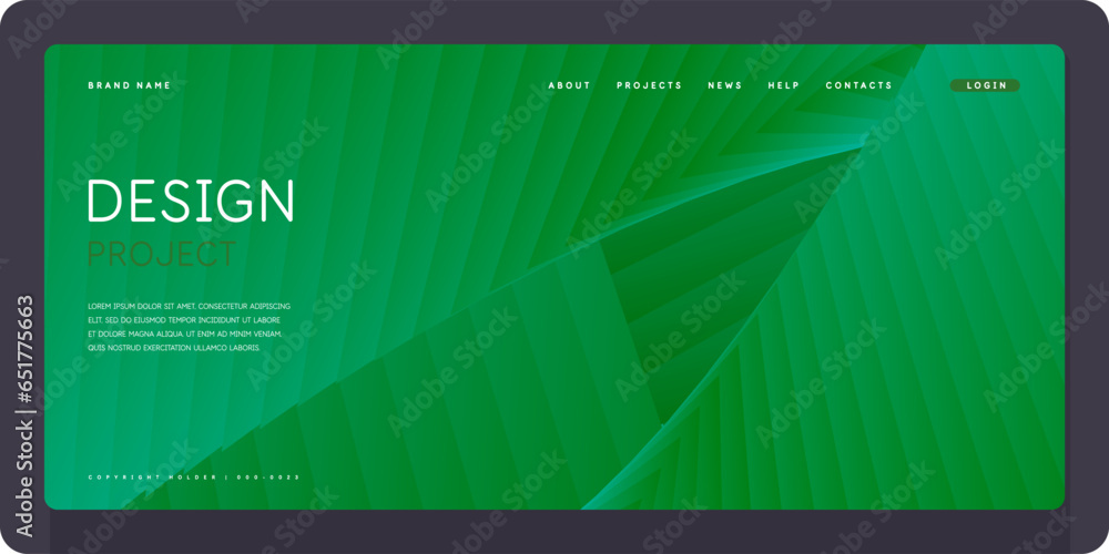 Poster template for the design and placement of text. modern stylish graphics with geometric shapes. a page