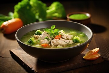 Homemade chicken vegetable soup.