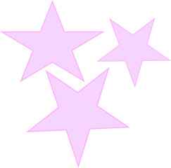 Flowers and stars for decoration, gift wrapping paper, card 