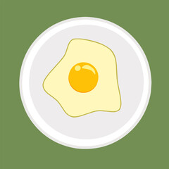 fried egg on a plate