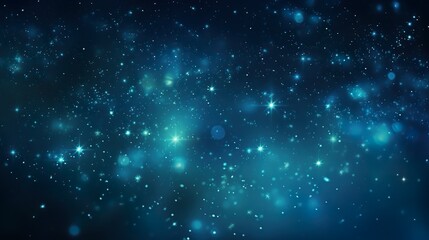 Fototapeta premium Blue star dust background, bokeh