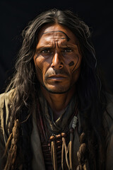 Portrait of an apache Indian