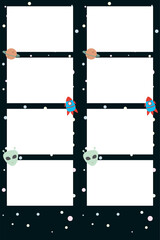 photo booth frame space theme