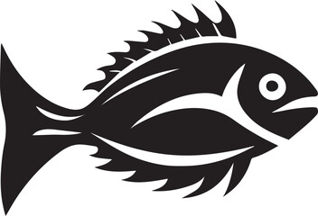 Bluefish vector silhouette illustration black color