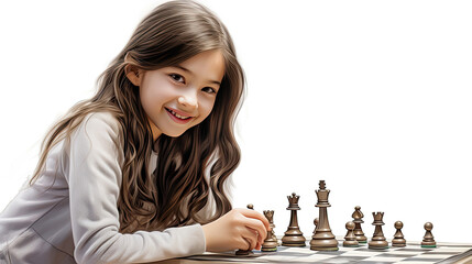 Girl with chess, 13 years old