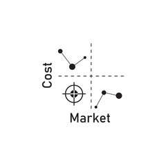 quadrant concept  diagram  logo illustration