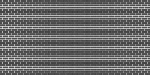 Black brick wall texture vector illustration. Vector dark brick wall background.