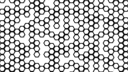 Geometric pattern background. Dark background. A simple black texture hexagon pattern background