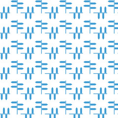 Digital png illustration of blue pattern of repeated guideposts on transparent background