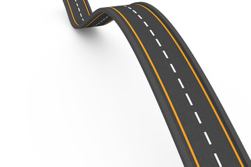 Fototapeta premium Digital png illustration of floating road on transparent background