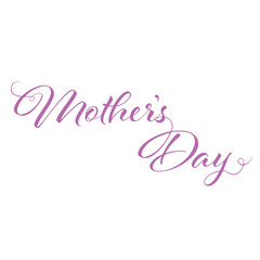 Digital png purple text of mother's day on transparent background