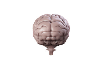 Digital png illustration of 3d model of brain on transparent background