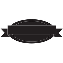 Digital png illustration of black badge with copy space on transparent background