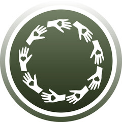 Digital png illustration of hands with hearts on transparent background