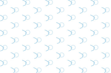 Digital png illustration of blue pattern of repeated shapes on transparent background