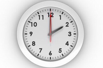 Digital png illustration of white clock on transparent background