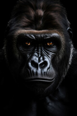 Fototapeta premium Front face dark gorilla