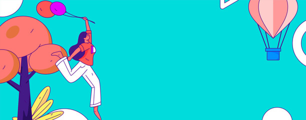 Holiday travel travel characters internet background vector hand drawn illustration
