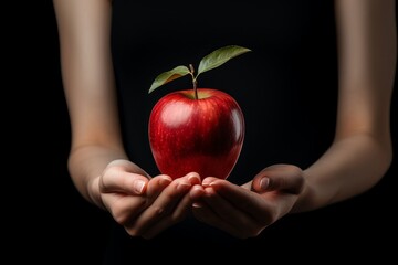 The Crisp Temptation: A Woman's Hand Grasping a Fresh Apple