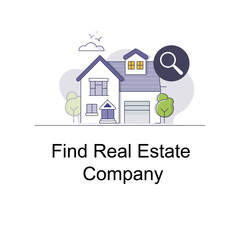 Find Real Estate Company Icon, real estate.