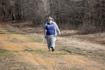 Blind Woman on a Dirt Road