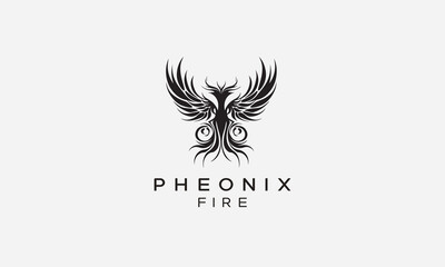Phoenix or eagle vector logo icon design