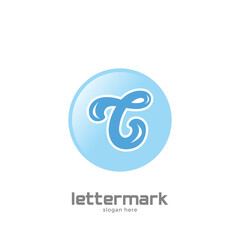 letter C technology glossy logo