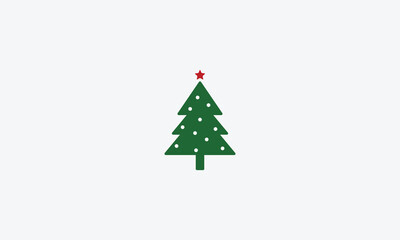 Christmas tree vector logo icon