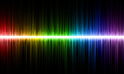 Bright multicolored sound waves