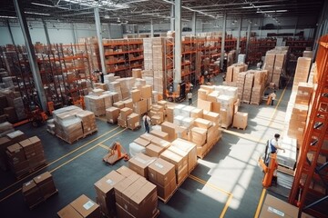 Photo of a warehouse filled with boxes