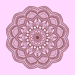 Dreamy Gradient elegant colorful Vector mandala design. Creative background floral invitation, logos, design idea mandala design template vector. 