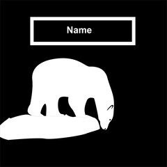 polar bear in a circle