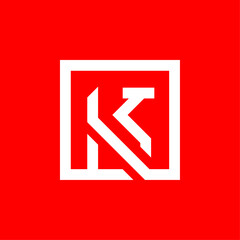 simple logo monogram letter K design