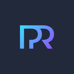  simple letter PR logo design
