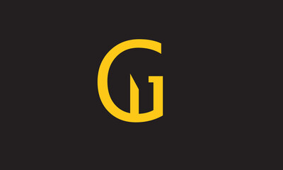 GU Initial Letter Logo Design