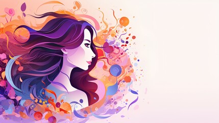 worlds womens day background ai generated