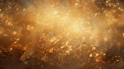 Background of golden dust overlay texture illustration. Generative Ai