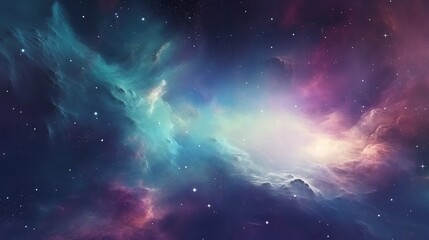 Obraz na płótnie Canvas Vibrant Galaxy Nebula, Cosmic Beauty in Space, Universe Stars, Astronomy Wonder, Supernova Wallpaper 
