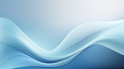 Stylish soft blue curve lines abstract background. Generative Ai