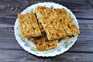 peanuts legume candy bars sweets, an Eastern candy made as a celebration of Maloud Mawled Nabawy or...