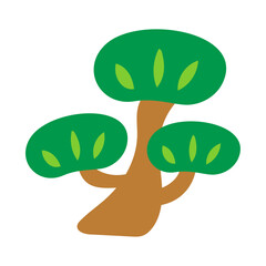 松の木。フラットなベクターイラスト。
Pine tree. Flat designed vector illustration.