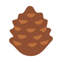 松ぼっくり。フラットなベクターイラスト。
Pine cone. Flat designed vector illustration.