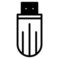 Usb Flashdisk. External Memory icon. Simple and isolated style