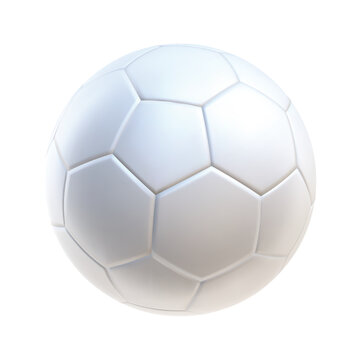 3d soccer ball icon white color. 3d vector render Symbol or emblem football . Vector illustration