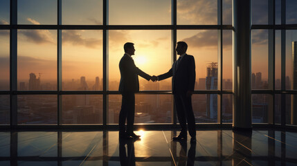 Fototapeta na wymiar Business Successful partnership handshake
